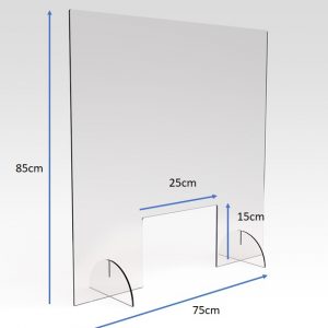 Barreira de Proteção Acrílica 75cm - Proteção de Balcão